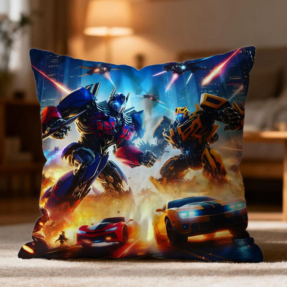 Popular TTransformerses Cushion Cover Soft Washable Pillow Case Multi-Scene for Couch Bed Travel Office Use
