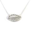 Les Trésors De Lily [M8996] - Silver Necklace 'Gold Leaf' Silver White (rhodium-plated) - 28x15 Mm