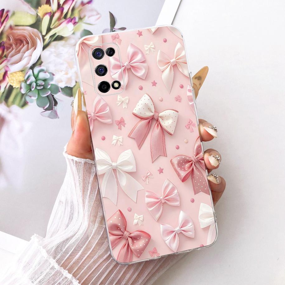 Für Realme 7 5G Hülle Narzo 30 Pro 5G Cover RMX2111 Neues Mode Blumenmuster Weicher Silikon Bumper Für Realme V5 Q2 Fundas Coque