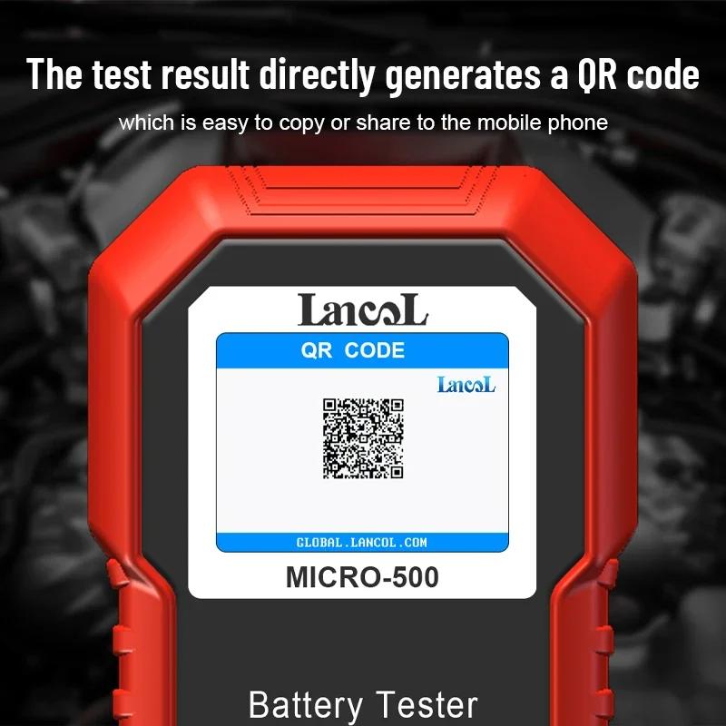 Lancol Micro 40-3000 CCA Lithium Battery Test Lead Acid Battery Analyzer 500 12V Car Moto Battery Tester LED Display Instrument