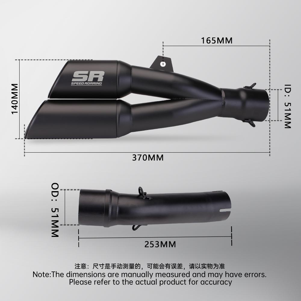 For Rebel 500 300 CM500 CM300 CMX500 CMX300 2017 - 2023 Motorcycle Exhaust Pipe Escape Moto