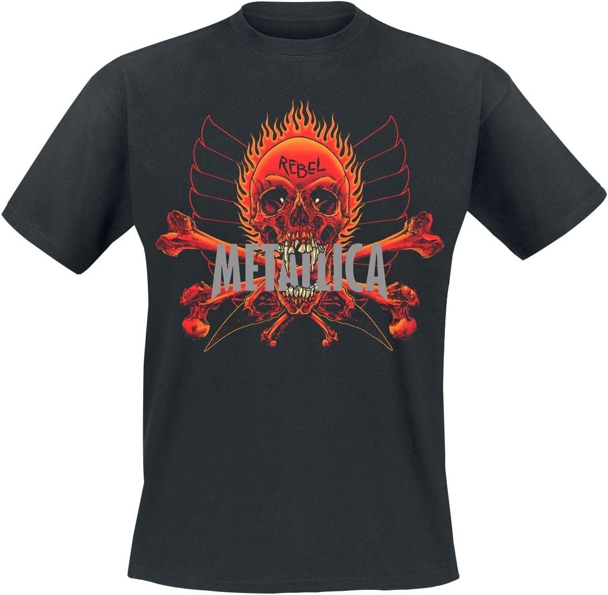 Metallica Rebel Band Logo T Shirt Size L Black XXXXXL чёрный