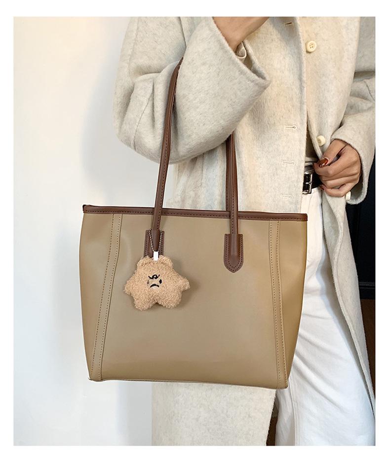 

Large-Capacity Women s Shoulder Bag - Versatile Tote for Commuting & Computers, Perfect for Autumn and Winter хаки