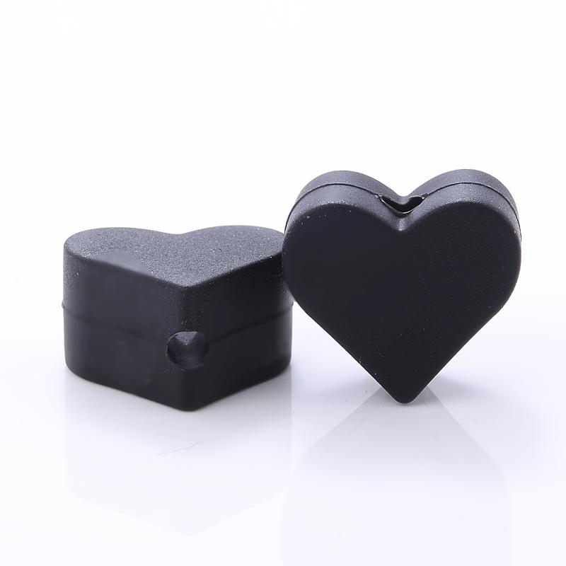 14mm 10Pcs/Lot Heart Shape Silicone Beads Baby Nursing Chewable Teething Beads Pacifier Teether DIY Necklace Accessories