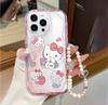 Sanrio Hello Kitty Chain Casing For Xiaomi Redmi Note 15 Pro 5G 15C 15 14C 13C Note 14 13 12 Pro Plus A7 Pro 5G Cute Clear Case