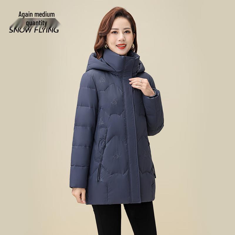 SNOWFLYING Men's Hooded Loose Fit Down Jacket