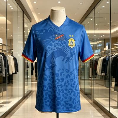 Sportovní tričko Konžský styl, Prodyšné, Rychleschnoucí, Thajská verze, pro Fotbal, Trénink na hřišti, Sladěné rodinné sady