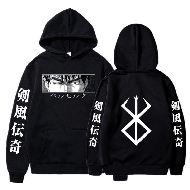 

Толстовки с капюшоном Anime Berserk Hoodie Осень-Зима XL чёрный