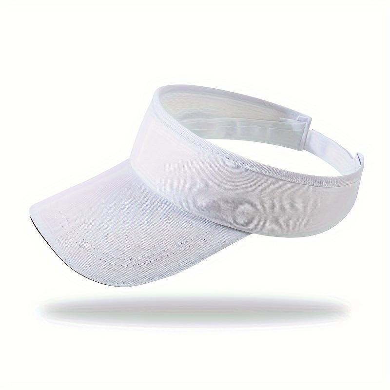 

Спортивные козырьки Минималистичная шляпа с пустой макушкой и регулируемым ремешком, летняя шляпа для защиты от солнца для бега, пеших прогулок и рыбалки белый