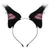 Realistic Kitten Ears Hairband Furry Headbands Plush for Coser Role Play and Photography Props