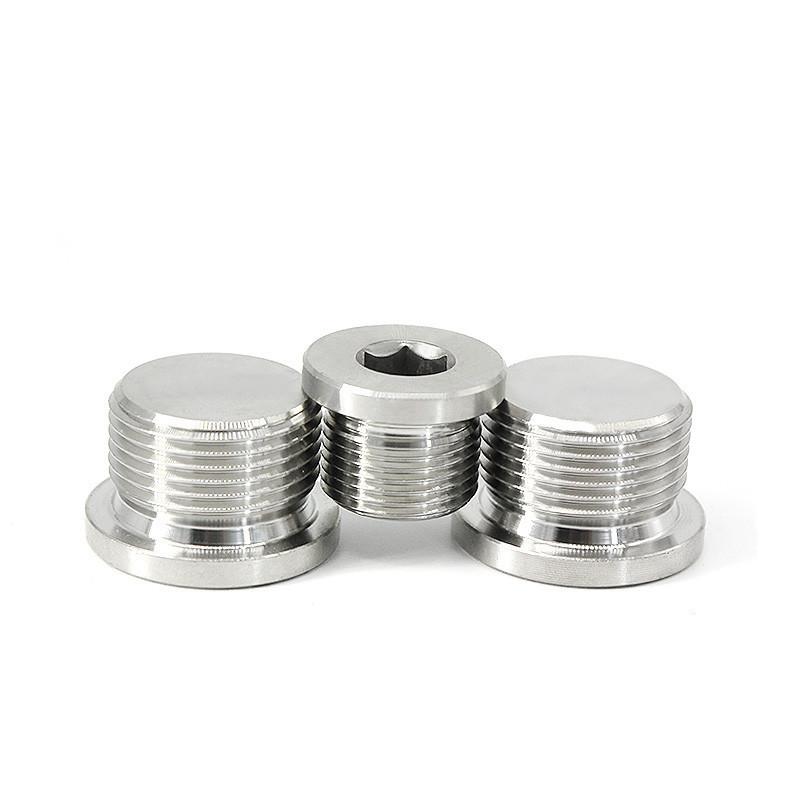 M8 M10 M12 M14 M16 M18 M20 M22 M27 M33 304 Stainless Steel Ed Nut Hex Socket Flange Plug Seal Pipe Oil Plug Black Washer