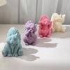 Niedliches Eichhörnchen Silikon Aromatherapie Kerzenform Cartoon Großer Schwanz Tier Duftkerze Ornament Desktop Heimdekorationen
