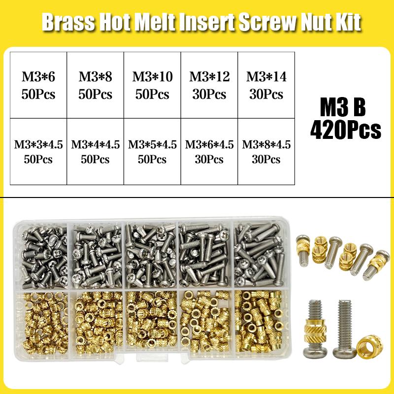 Wärmeeinsatzmutter Edelstahlschraube TS100 Lötkolbenspitze Einsatz Innengewinde Kopf Messing Heißschmelzeinsatz Muttern Bolzen Einsetzen