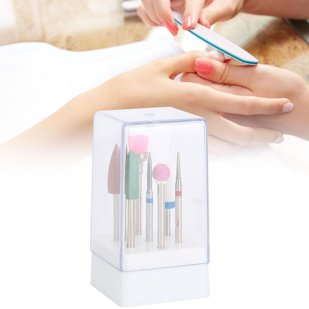7pcs Electric Nail Drill Bits Manicure Polishing Grinding Machine Accessory