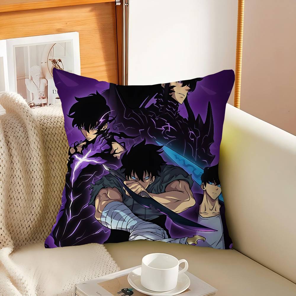 Anime S-Solo Leveling Kissenbezug Dekokissen Stuhlkissen Sitzkissen Nickerchenkissen Stuhlkissen Sitzkissen Weiches Kissen Sofakissen