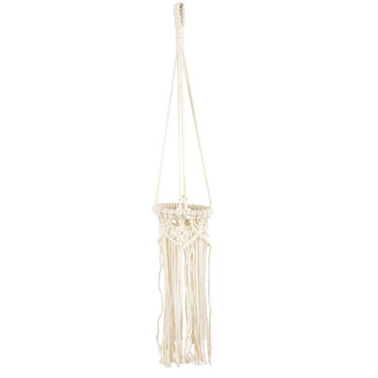Wisząca doniczka ręcznie tkana łatwa w instalacji lina bawełniana Macrame Design wiszący kosz na rośliny Home Decor