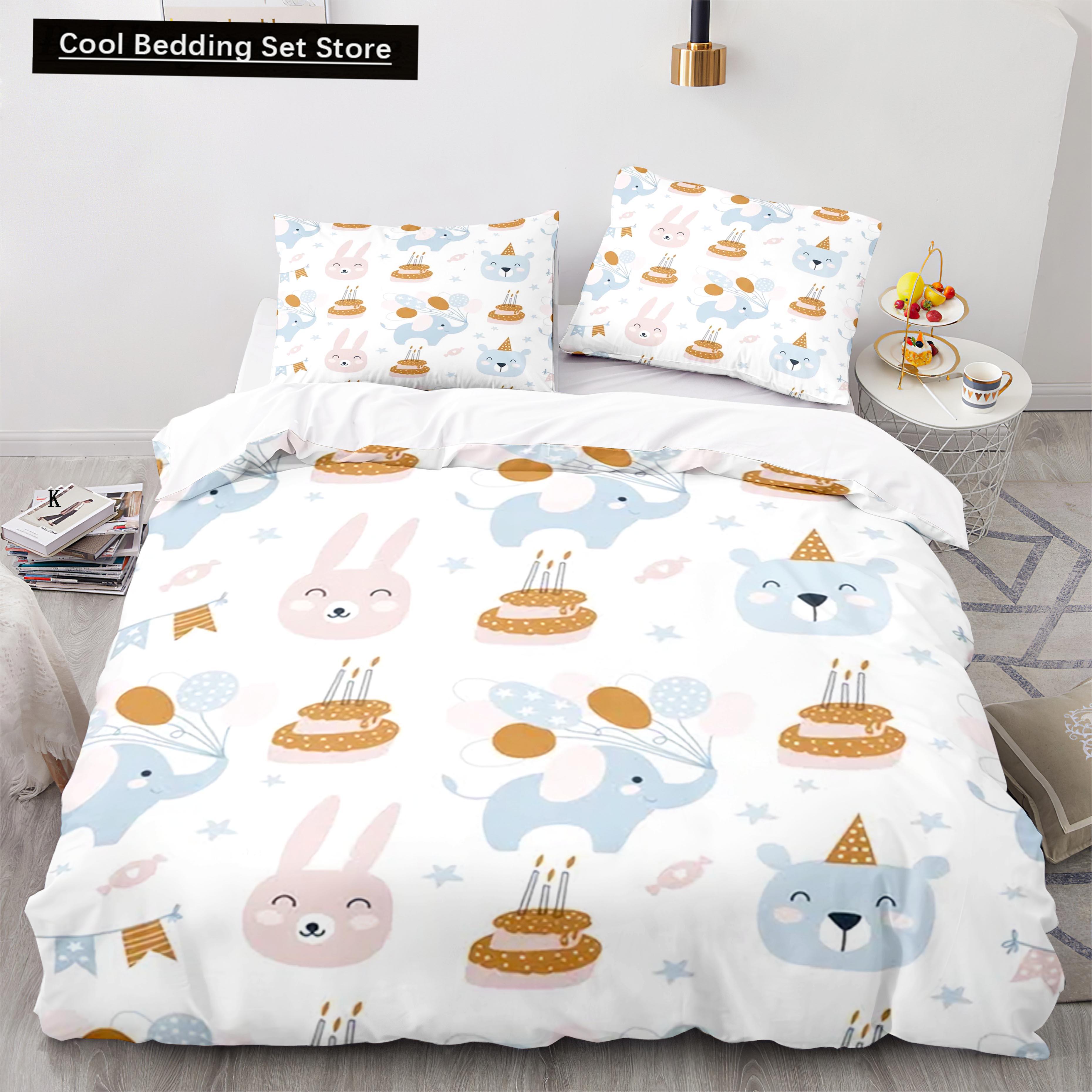 

Пододеяльник с изображением мультяшных собак и животных, размер King Queen, милый комплект постельного белья с изображением щенка для детей, мальчиков и девочек, полиэстеровое одеяло с изображением дикой природы EU single(135x200cm)