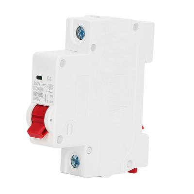 Leitungsschutzschalter 1P DC 250V MCB 6A DIN-Schienenmontage Schutzschalter 6000A Schaltvermögen