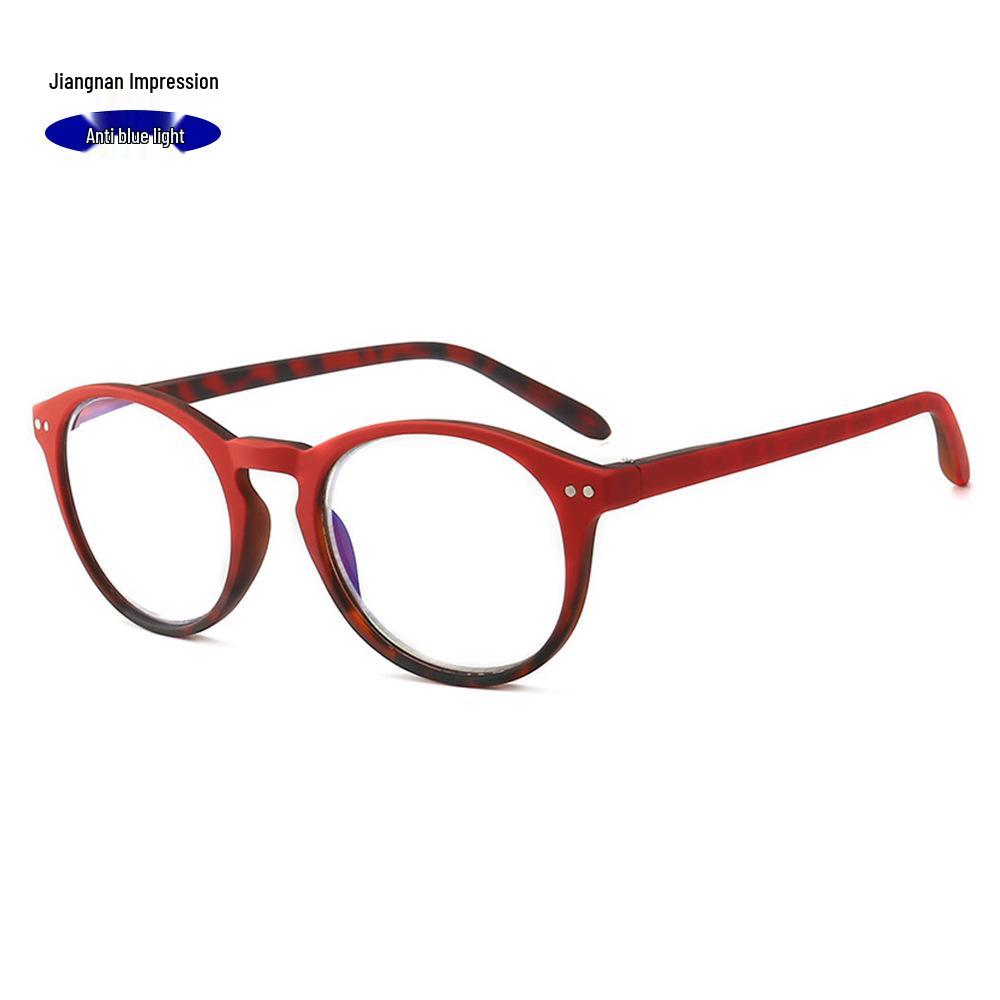 Anti-Blue Light Round Retro Reading Glasses - Large Frame for Men & Women