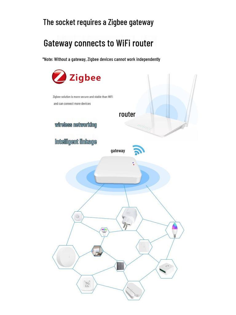 16A Zigbee Smart Socket - Alexa & Google Voice Control, WiFi Timing, Power Statistics, EU Standard