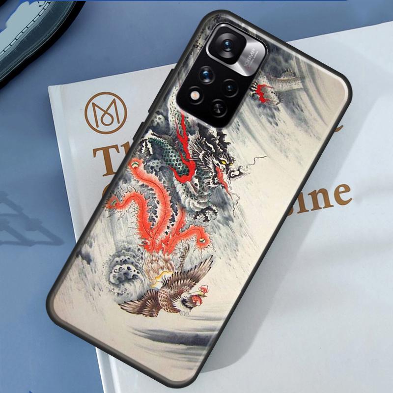 Chinese Dragon Case For Xiaomi Redmi Note 14 13 11 9 10 12 Pro 9S 10S 11S 12S Redmi 10C 12C 13C 14C Cover