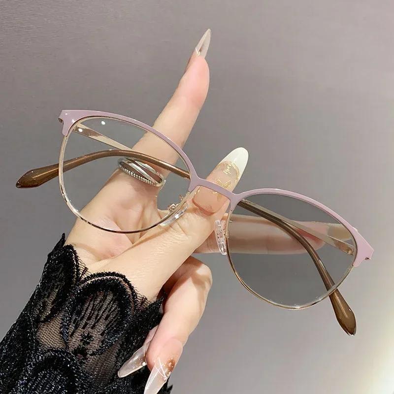 

Men Women Cat Eye Photochromic Lens Glasses Stylish Oval Shape Frame Near Sight Eyeglasses Unisex Fashionable Vintage Minus Diopter Eyewear 0