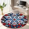 Cute Christmas Day Gift Bell Santa Claus Snowman Christmas Tree round rug Home Soft Decorative Anti slip Chair Mat Carpet Outdoor Floor Mat Carpet 91