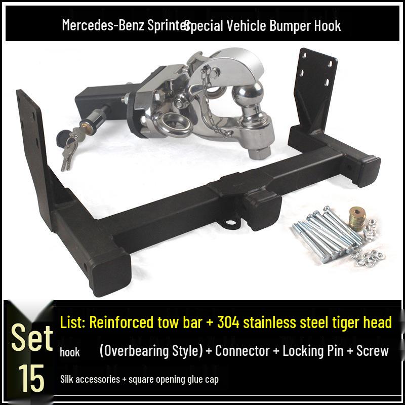 Compatible Mercedes-Benz Sprinter, V-Class, B-Class RV Tow Hook and Rear Trailer Hitch Adapter