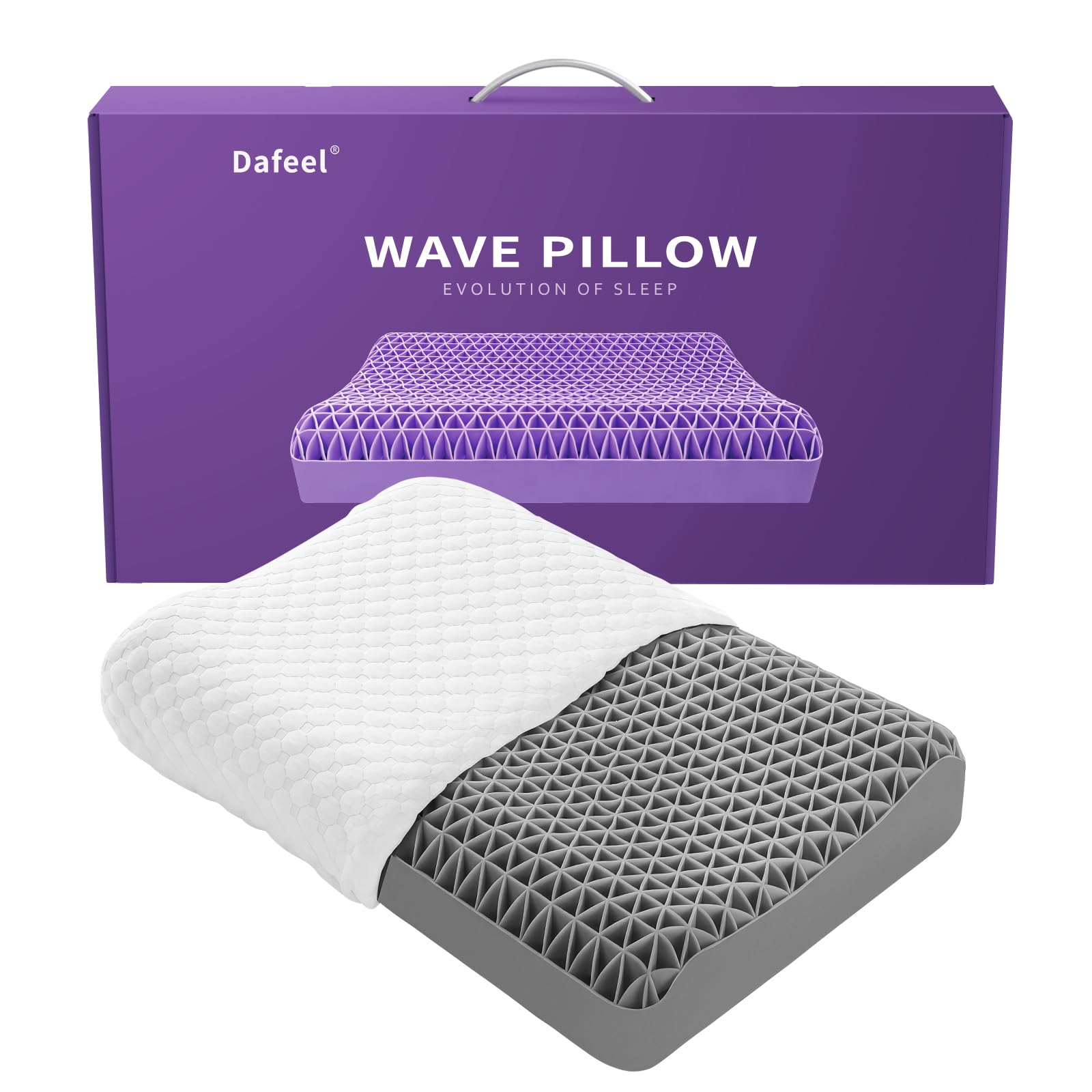 

Подушка из ТПЭ геля Dafeel Популярная подушка, от которой болит шея Подушка для комфортного сна в невесомости Регулируемая высота Высокая упругость Снимает скованность шеи