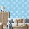 Hearts Wallpaper Azure and White 50x1000