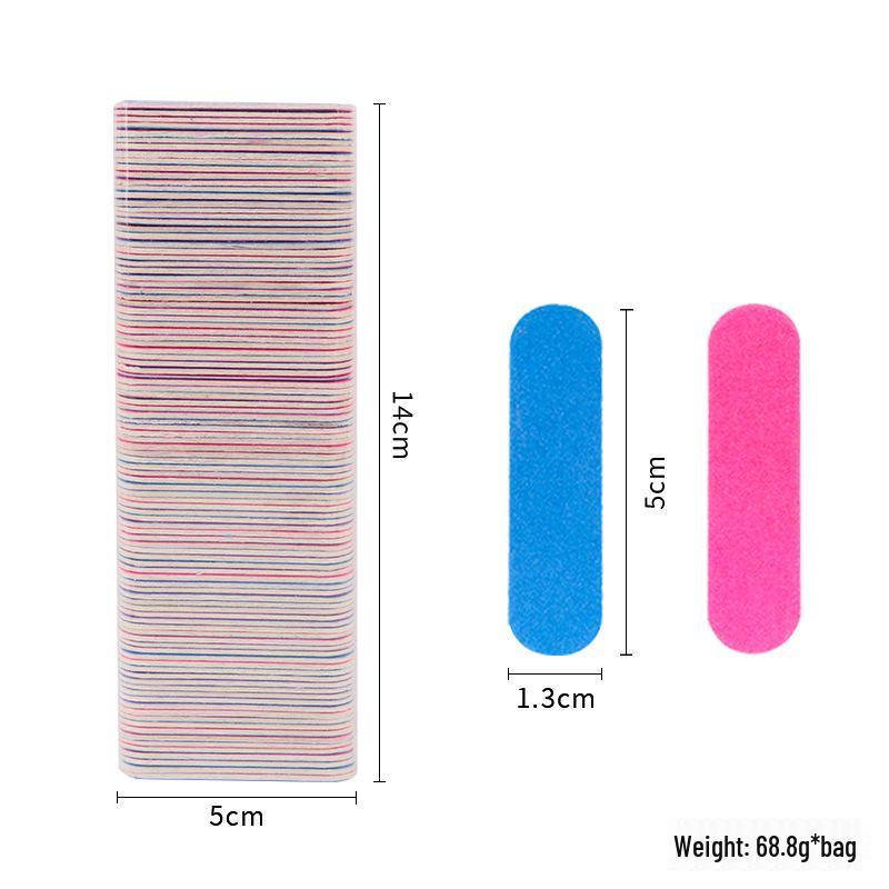 Mini 5cm Double-Sided Nail Files, 100-Pack: Easy for Beginners & Nail Salons