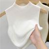 Women's Half-High Neck Sleeveless Knit Sweater Top