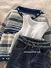Retro Koreanischer Strick-Cardigan und Schlagjeans Set für Damen