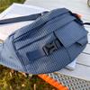 Stylish Grid Pattern Chest Bag Multiple Pockets Ideal for Outdoor Activities and Daily Use