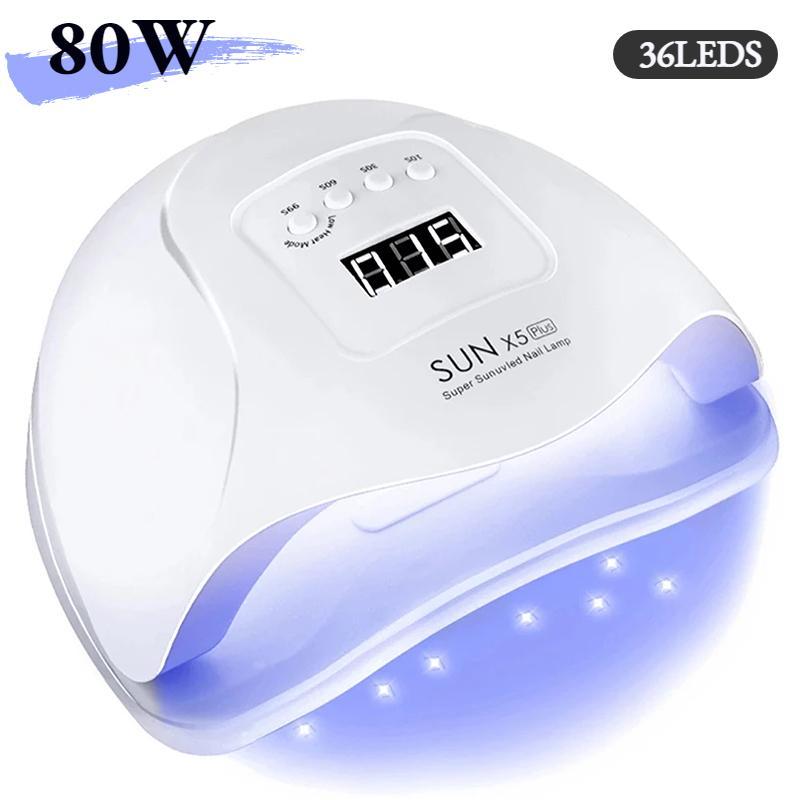 120 W LED-UV-Nageltrocknerlampe zum Aushärten von Gelpolituren, 45 LEDs, professioneller Nageltrockner mit Timer, automatischem Sensor, Maniküre- und Pediküre-Werkzeug