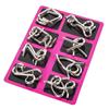 Metal Wire Brain Teaser Puzzles (8 Set), Adult Iq Logic Challenge Games, Stress Relief Fidget Toys & Educational Montessori Kits