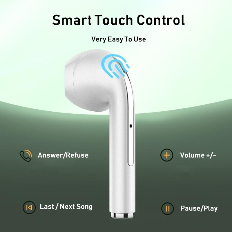 VAORLO Bezdrátová sluchátka J18 TWS HiFi Stereo Subwoofer Super Bass S mikrofonem HD Headset Sluchátka Noise Cancel Sluchátka pro iphone Xiaomi Huawei