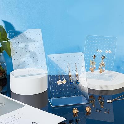 1 Pieces Acrylic Earrings Display Stand, Transparent Jewelry Display Stand, Suitable For Stud Earrings And Pendants