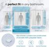 Cool Girl Modern Printed Black Shower Curtain Soft Anti-slip With 12 Hooks For Waterproof Durable Bathtub Curtains Bathroom Deco