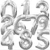 16" Gold Silver Letter Number Az Foil Word Air Filled Balloons Party Birthday