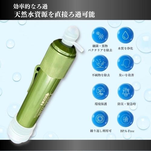 Portable Water Purifier, Filters Drinking Water, Removes Bacteria and Microorganisms, BPA-Free, Ideal for Disaster Preparedness and Water Outages, Com