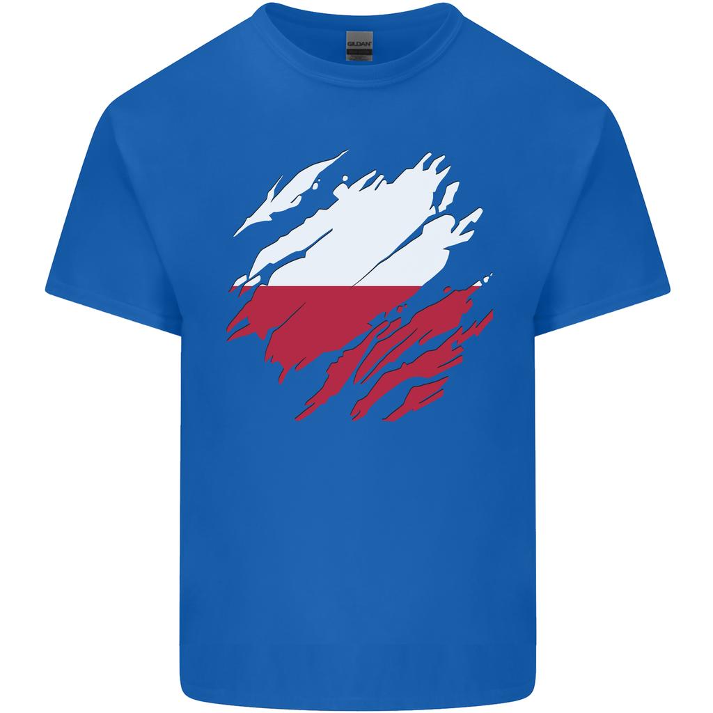 Torn Poland Flag Polish Day Football Unisexs Light Cotton TShirt