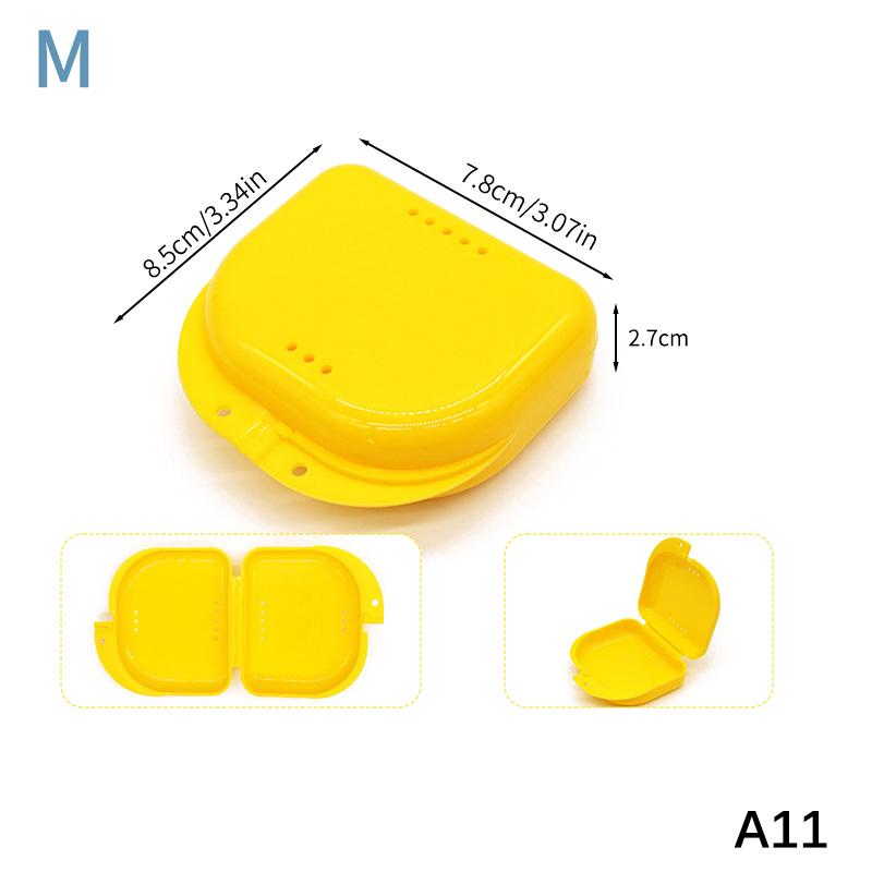 1Pcs Colorful Dental Braces Retainer Case Denture Tray Box Vent Holes Mouth Guard Aligner Braces Denture Box