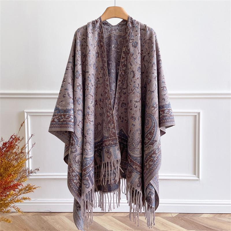 Luxury Winter Cashmere Scarf Women Paisley Pashmina Poncho Wrap Neckerchief Female Shawl Bufanda Echarpe Designer Winter Clothes