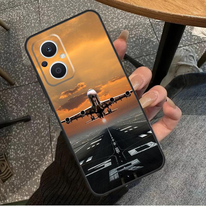 Airplane Plane Aircraft For OPPO Reno 7 8 Lite 8T 14F 13F 11F 12F 10 11 12 13 14 Pro OPPO Find X9 X8 X5 X6 Pro Case