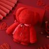Coral Fleece Wedding Big Red Towel Wedding Happy Event Hand Towel Happy Character Pearl Bear Couple Red Towel