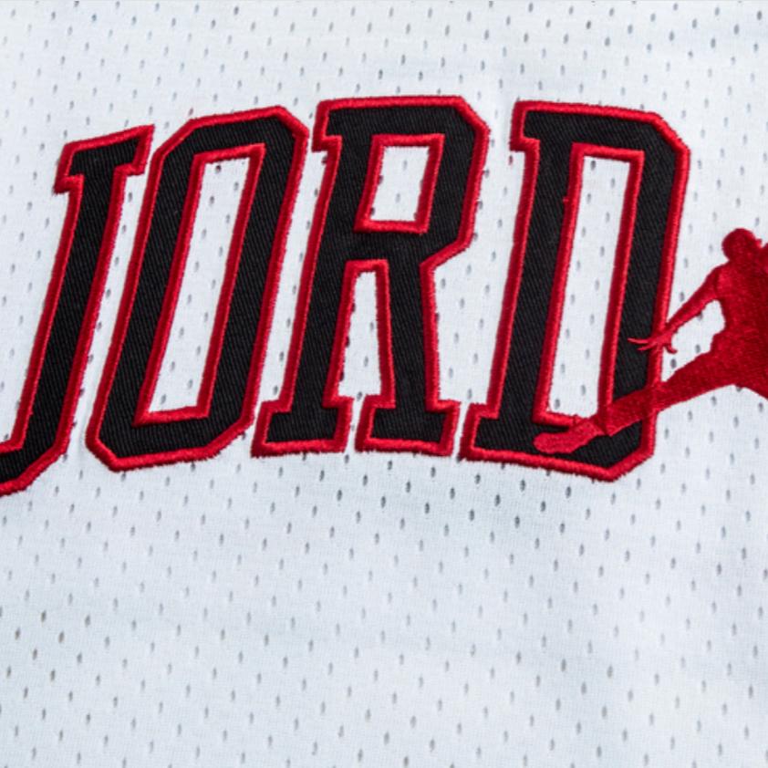 Jordan Logo Digital V-Neck Short Sleeve T-Shirt Kids Tops Pure-White JD2222115GS-002