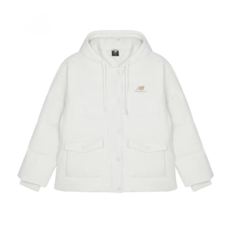 New Balance Down Jackets Women s White Hooded Moderate Other AWJ24301-CIC M