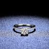Fashion 1ct Real Moissanite Diamond Four Prong Ring Pure S925 Sterling Silver for Women Fine Jewelry Wedding Gift RI018