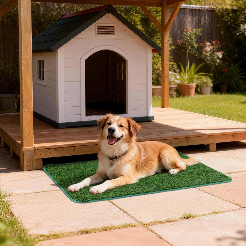 Pet Pee Pad Decorative Vivid Fake Grass Delicate Portable Grass Mat Wear-Resistant Cage Pet Accessory Puppy Training Dog Supply